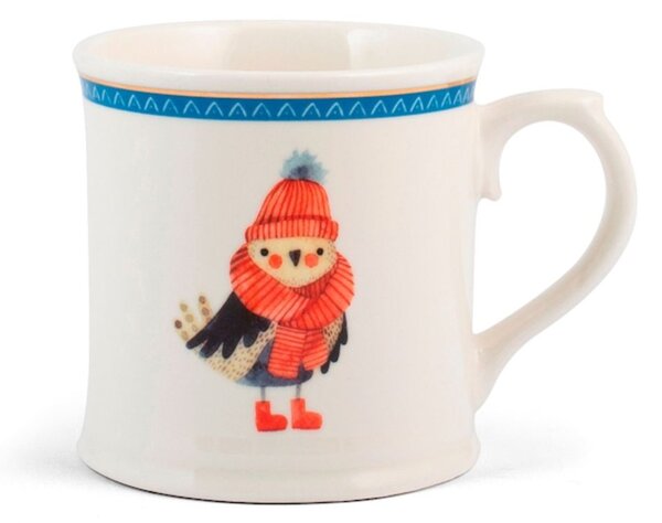 Confezione 6 mug Winter Animal in new bone china decori assortiti cc 350