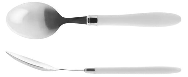 Servizio posate 16 pezzi Reglisse in acciaio con manico in plastica bianco