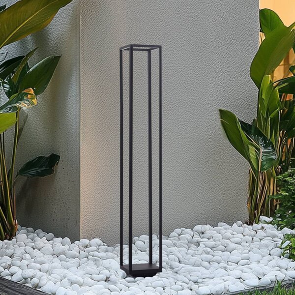 Lampioncino da giardino Thorvid Lucande, Nero, Alluminio, Moderno, Lampada LED da esterni