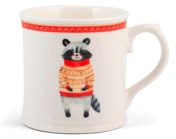 Confezione 6 mug Winter Animal in new bone china decori assortiti cc 350