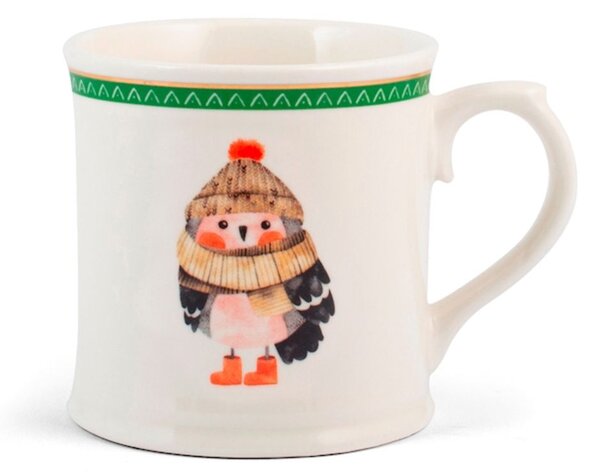 Confezione 6 mug Winter Animal in new bone china decori assortiti cc 350