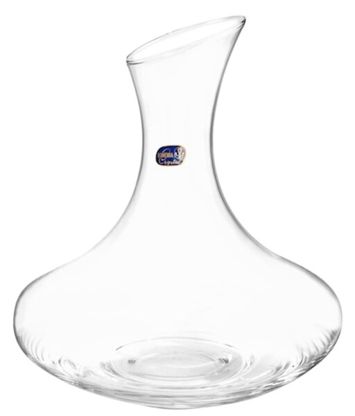 Decanter Lara in vetro cristallino con taglio diagonale Lt 1,2