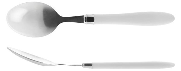 Servizio posate 16 pezzi Reglisse in acciaio con manico in plastica bianco