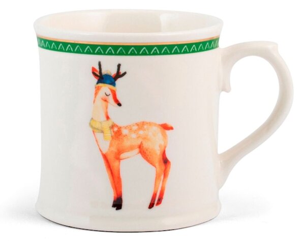 Confezione 6 mug Winter Animal in new bone china decori assortiti cc 350