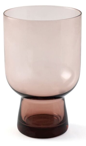 Set 6 bicchieri con piede Nova in vetro colore vinaccia cl 33