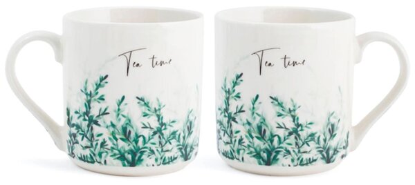 Set 4 mug Foglie in new bone china assortite cc 370