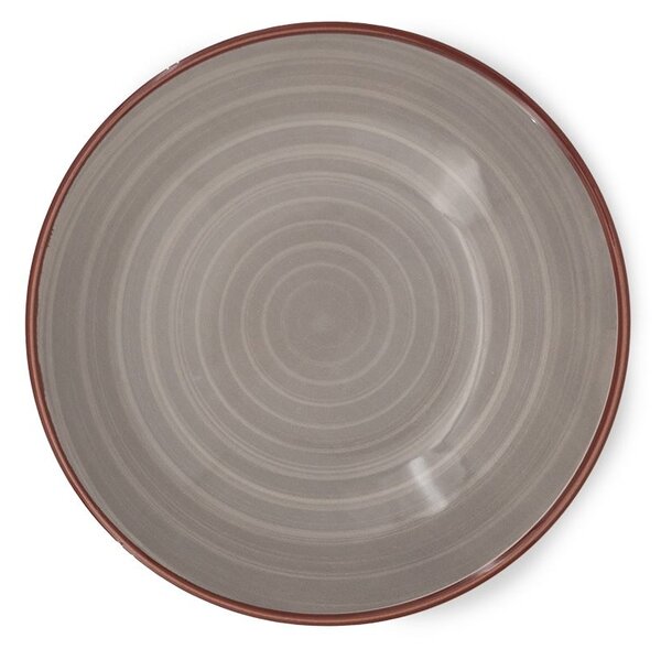 Set 12 piatti fondi Caribe in stoneware assortiti cm 20,5