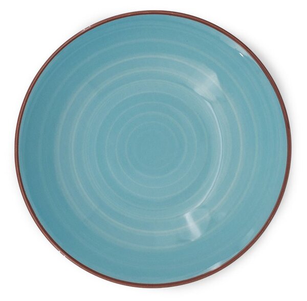 Set 12 piatti fondi Caribe in stoneware assortiti cm 20,5