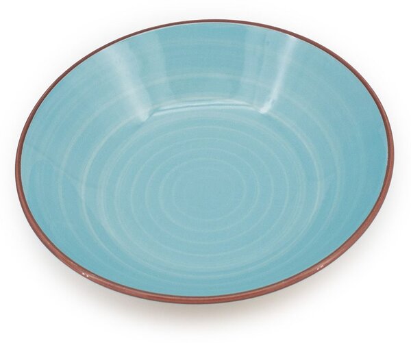 Set 12 piatti fondi Caribe in stoneware assortiti cm 20,5