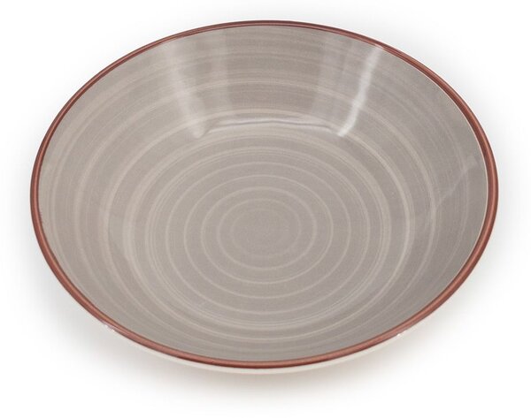 Set 12 piatti fondi Caribe in stoneware assortiti cm 20,5