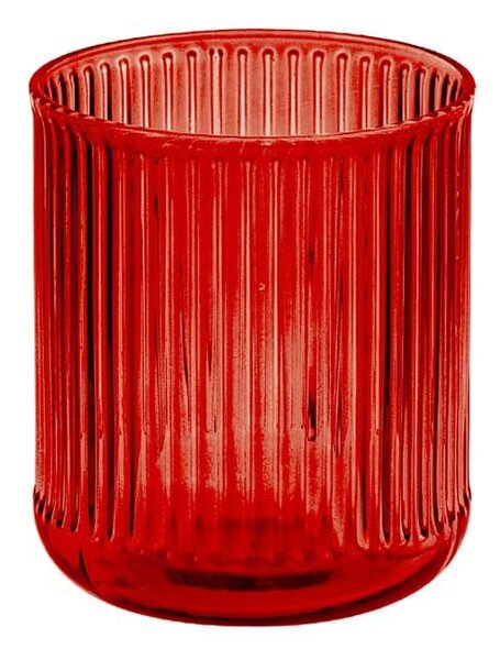 Set 6 bicchieri Venus in vetro rigato rosso cl 40