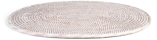 Tovaglietta sottopiatto in rattan sbiancato ovale cm 45x35