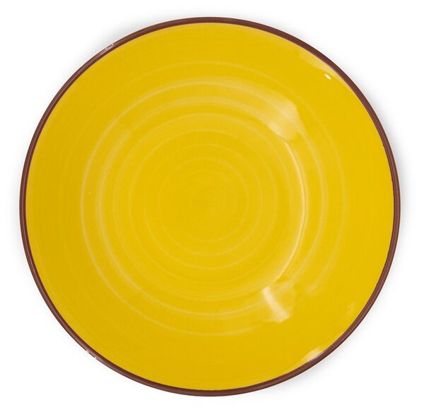 Set 12 piatti fondi Caribe in stoneware assortiti cm 20,5