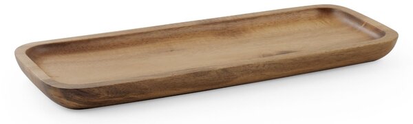 H&H Vassoio rettangolare Acacia in legno cm 10,5x28x2h