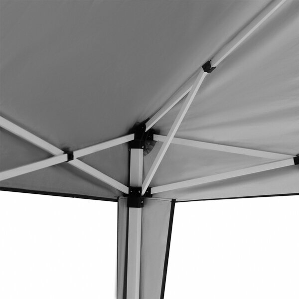 Outsunny Gazebo pop-up gazebo da giardino pieghevole anti-UV + sacco di trasporto acciaio Oxford 3 x 3 x 2,55 m grigio
