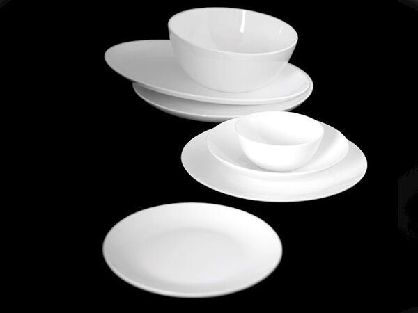Set 6 piatti fondi Coupe in bone china cm 21