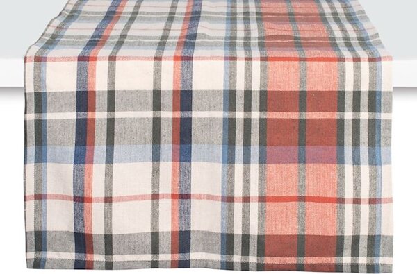 Runner Check in cotone e poliestere cm 40x140