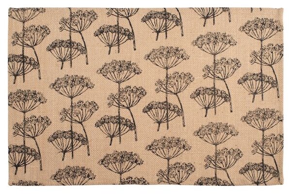 Set 12 tovagliette soffioni in juta decori assortiti cm 30x45