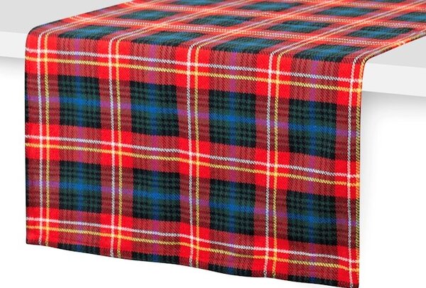 Runner Tartan in cotone e poliestere cm 40x140