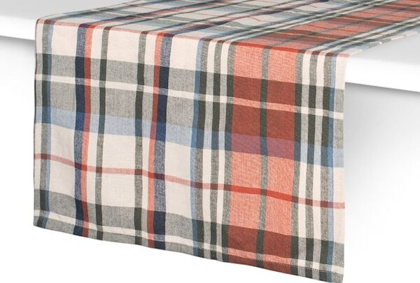 Runner Check in cotone e poliestere cm 40x140