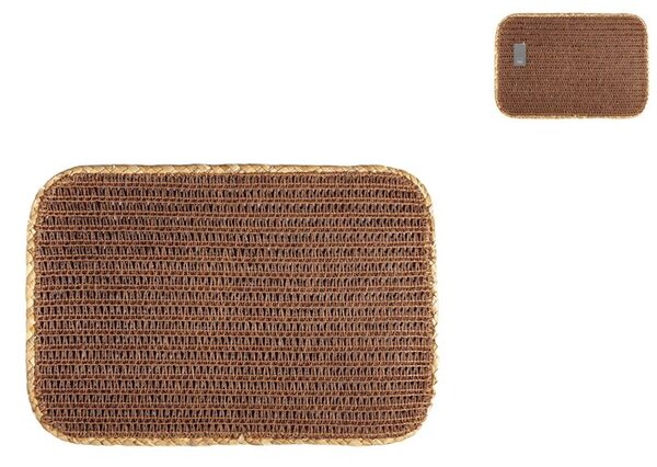 Set 6 tovagliette in carta e foglia di giacinto marrone cm 30x45
