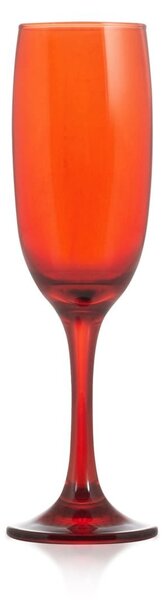 Set 6 calici flute Imperial in vetro rosso cl 21