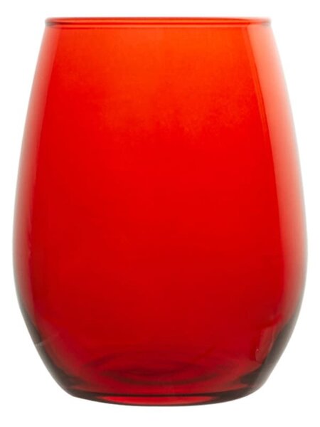 Set 6 bicchieri Amber in vetro rosso cl 35