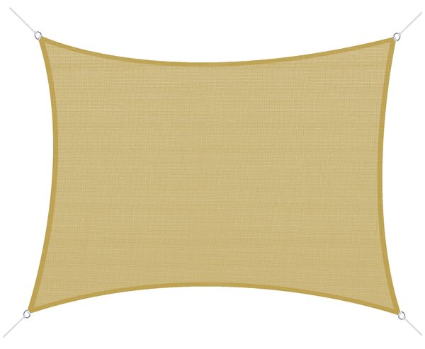 Outsunny Tenda da sole tenda ombreggiante rettangolare 6L x 4l m HDPE beige