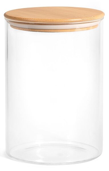 Barattolo in vetro borosilicato con tappo ermetico in bambù cc 800