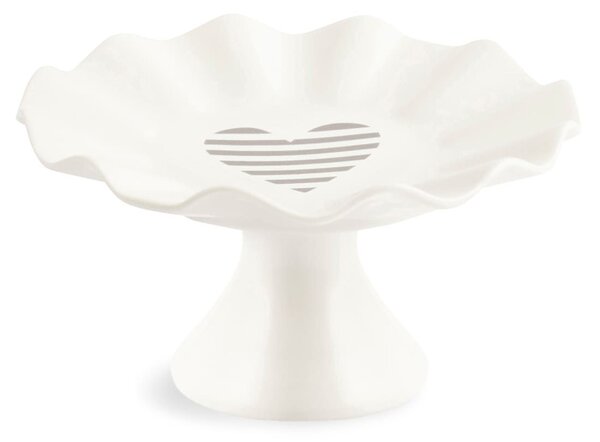 Set 2 alzate You&Me in new bone china assortite 16,5x8,5 cm