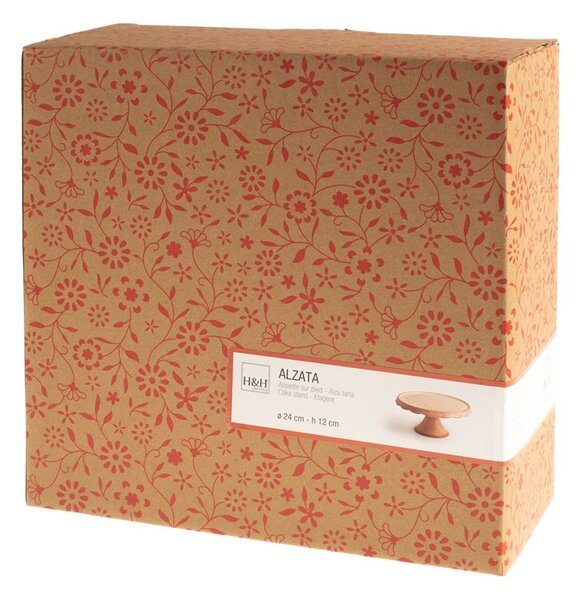 Alzata tonda Madame in stoneware decorato cm 24x12 h