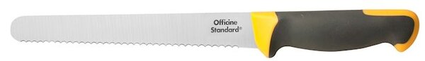 Coltello pane Officine Standard in acciaio inox manico antiscivolo grigio cm 24