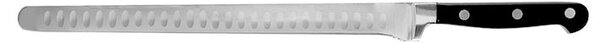 Coltello salmone punta olivata Black&Steel in acciaio inox manico nero cm 28
