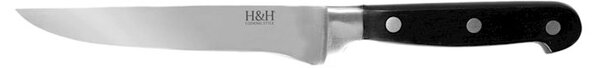 Coltello disosso Black&Steel in acciaio inox manico nero cm 15