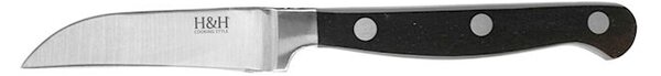 Coltello verdura Black&Steel in acciaio inox manico nero cm 8
