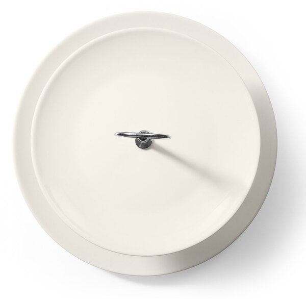 Alzata 2 piani in new bone china manico cromato colore avorio cm 27 - 20
