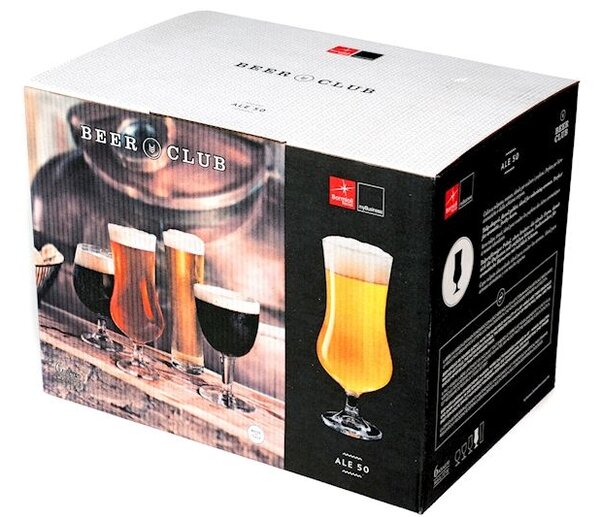 Set 6 calici birra Ale in vetro trasparente 50 cl