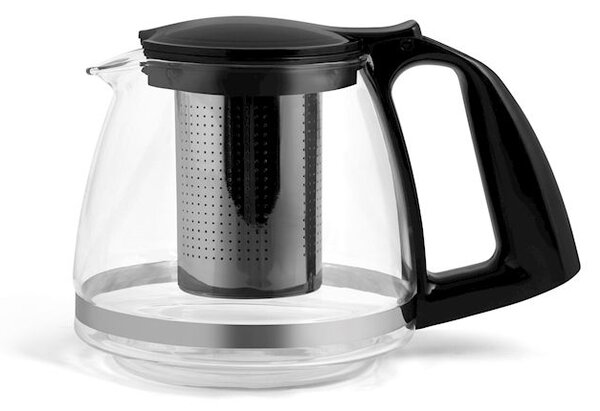 Teiera in vetro borosilicato con filtro in acciaio 18/10 inox cc 750