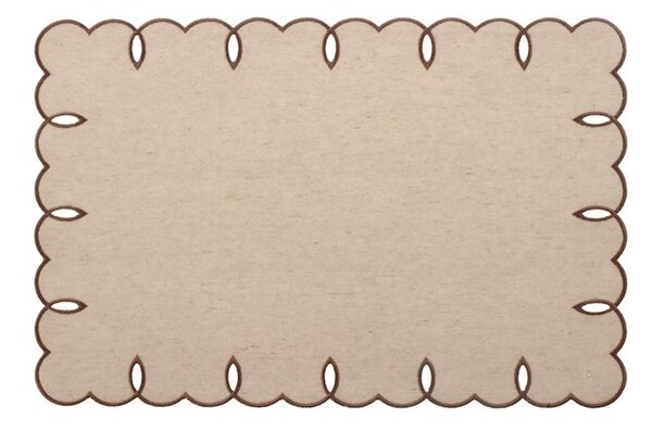 Set 4 tovagliette in cotone e lino ecrù cm 45x30