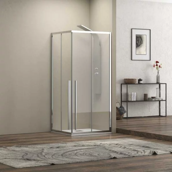 Box doccia angolo 90x70 cm doppio scorrevole vetro 8mm altezza 200h | KEL1000 - KAMALU