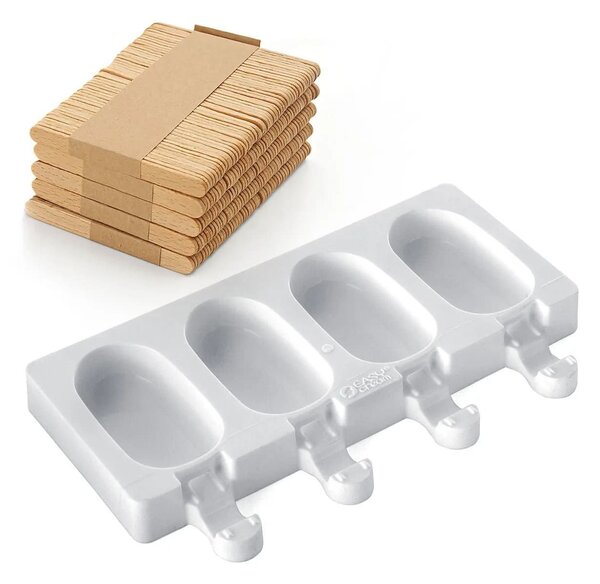 Stampo da 4 gelati GEL01M Mini Classic in silicone mm 73x38x18h