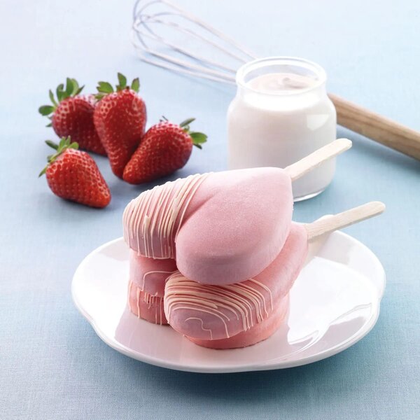 Stampo da 3 gelati GEL03M Mini Heart-Ic in silicone mm 67x55x18h