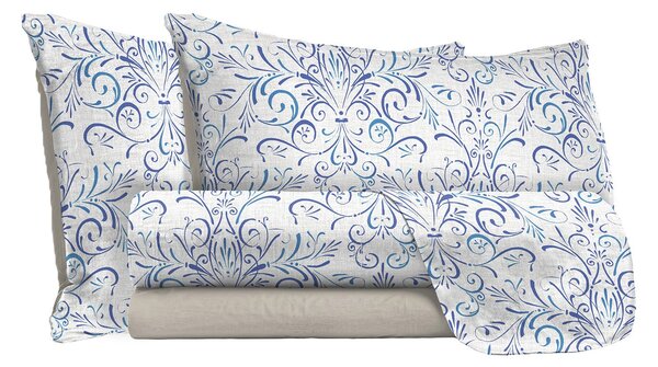 Set Lenzuola Singolo con Stampa Sopra Sotto e Federe Ornato Tex