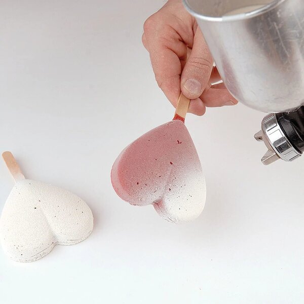 Stampo da 3 gelati GEL03M Mini Heart-Ic in silicone mm 67x55x18h