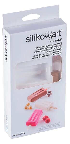 Stampo da 4 gelati GEL10M Mini Vintage in silicone mm 70x37x18h