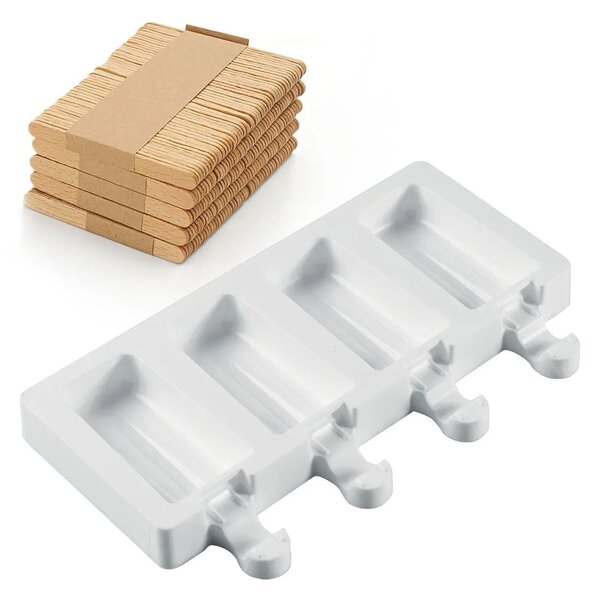 Stampo da 4 gelati GEL10M Mini Vintage in silicone mm 70x37x18h