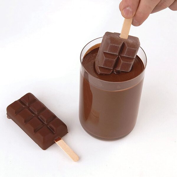 Kit 2 stampi da 2 gelati SET GEL02 Chocostick in silicone mm 92x48x24h