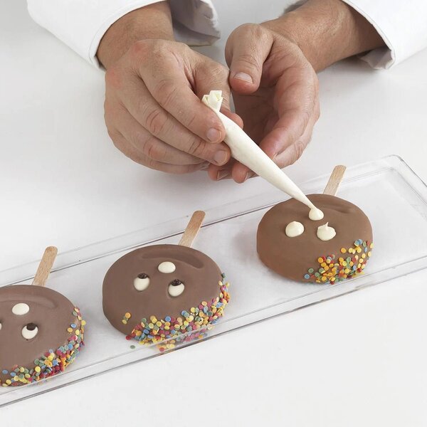 Kit 2 stampi da 4 gelati GEL07 Mr Funny in silicone mm Ø83x23h