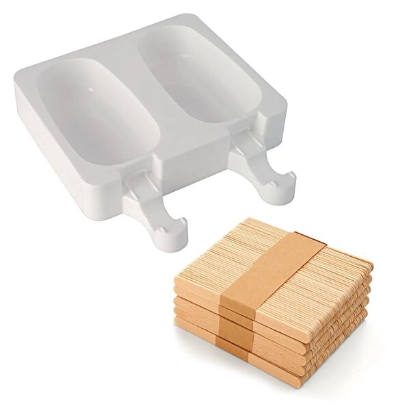 Kit 2 stampi da 2 gelati SET GEL01 Classic in silicone mm 93x48,5x25h