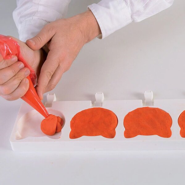 Kit 2 stampi da 4 gelati GEL08 Cat in silicone mm 89x82x22h